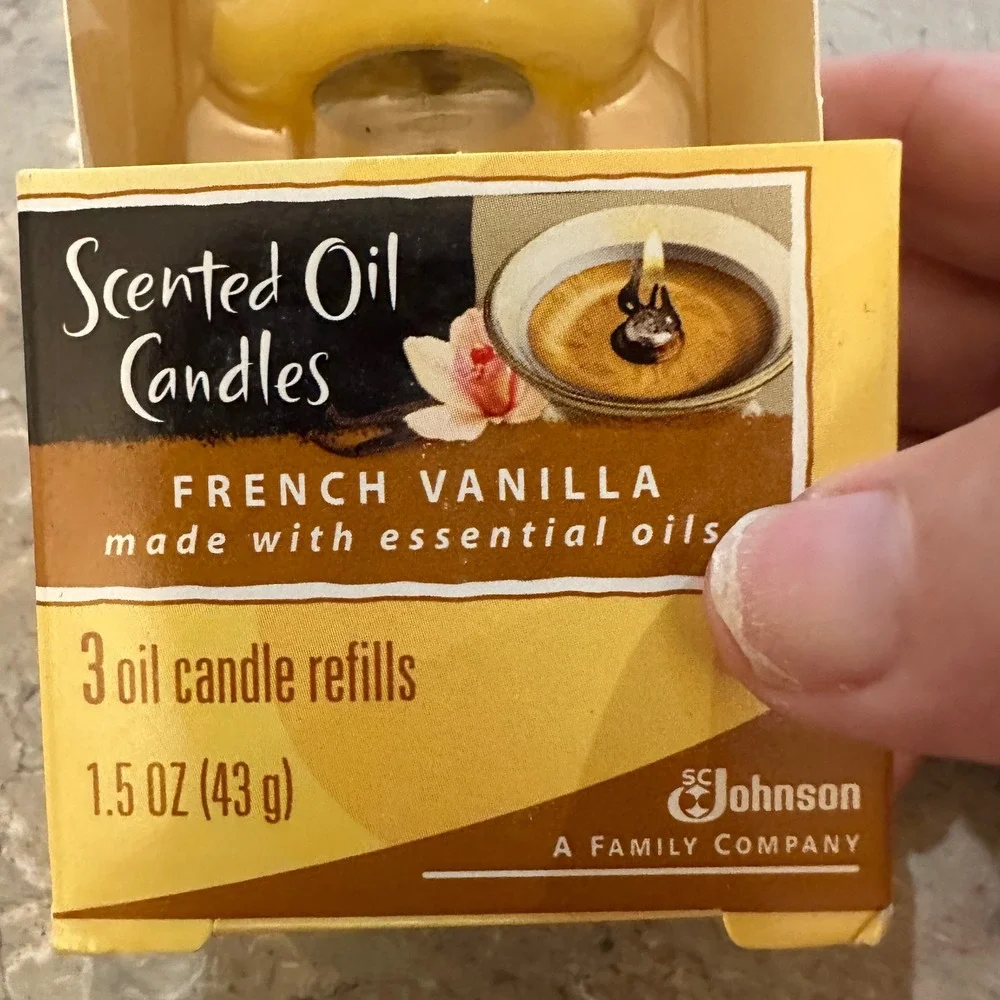 Glade French Vanilla Scented Oil Candle Refills 3 Pack Essential Oils NEW